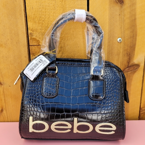 New bebe Fabiola Mini Croco Crossbody Black - Picture 3 of 14